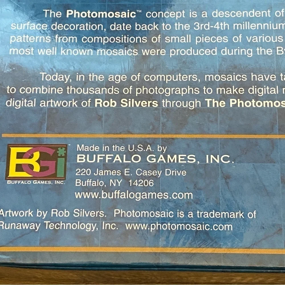 Photomosaic Lion Jigsaw Puzzle by Robert Silvers NEW 1000 Pieces